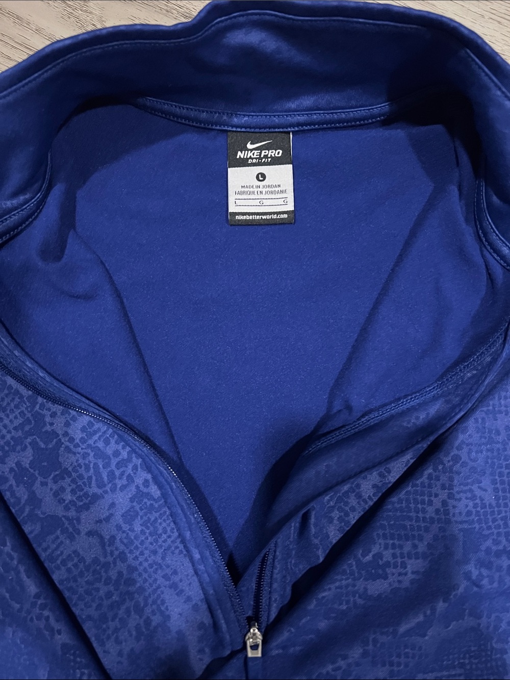Nike Women’s Royal Blue Quarter-Zip Athletic Top